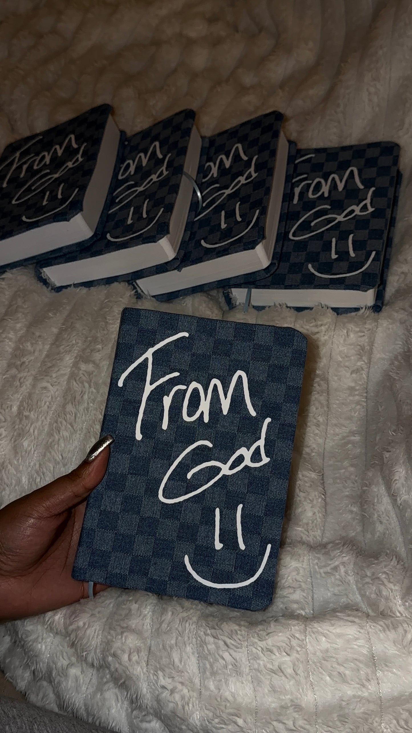 Custom Checker Board Denim Bible