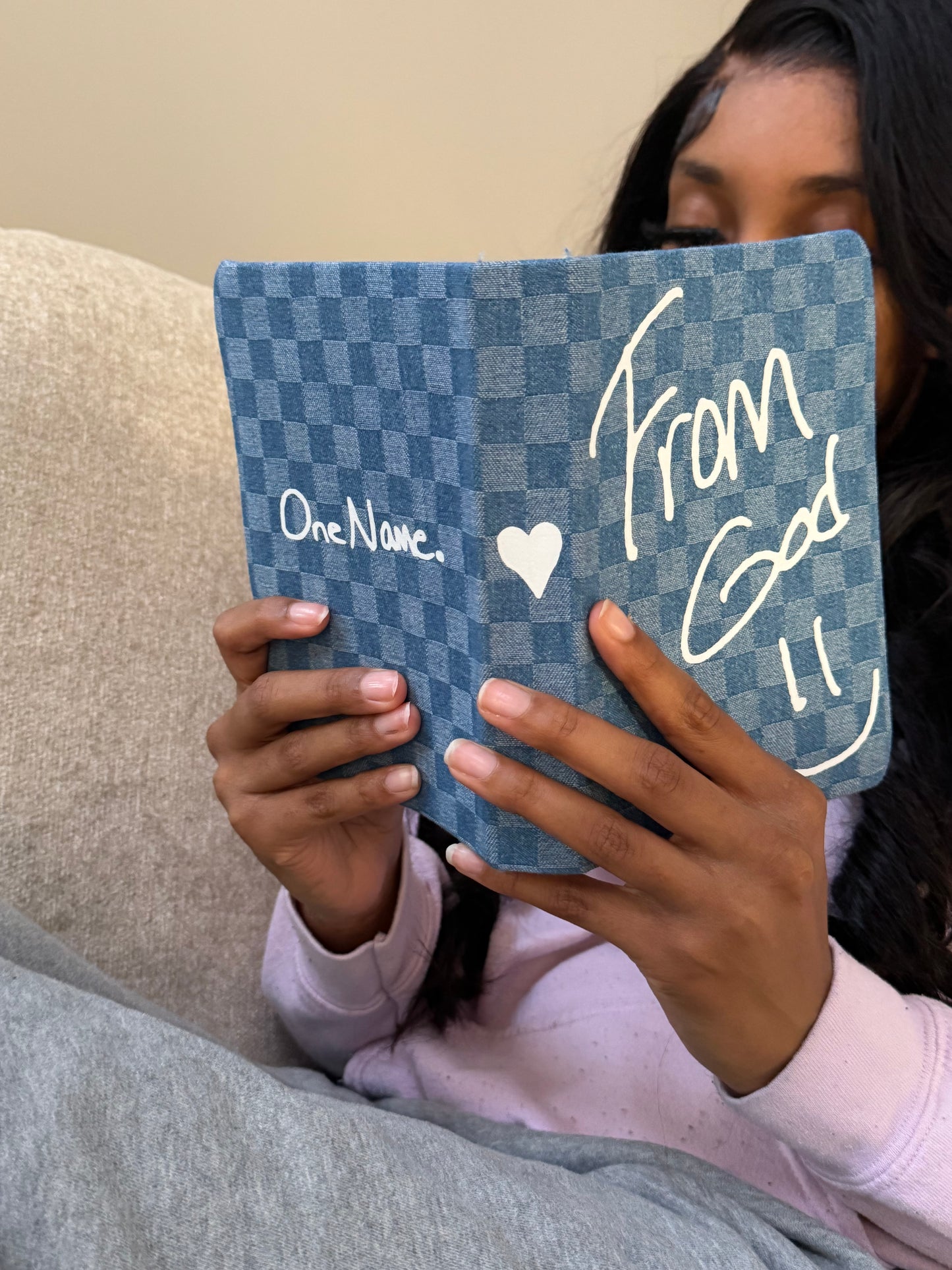 Custom Checker Board Denim Bible